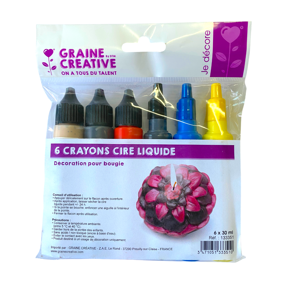 Set di penne per candele - Vernice decorativa per candele, 30 ml (6 pezzi)