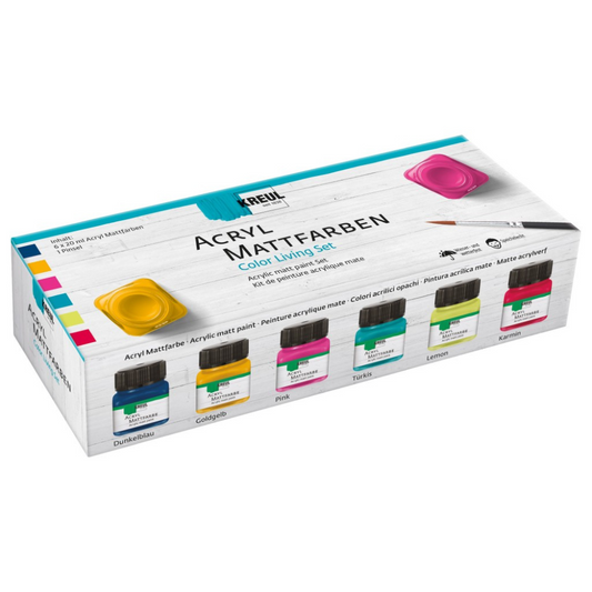 Kreul Color vernice acrilica opaca 20 ml 6/set