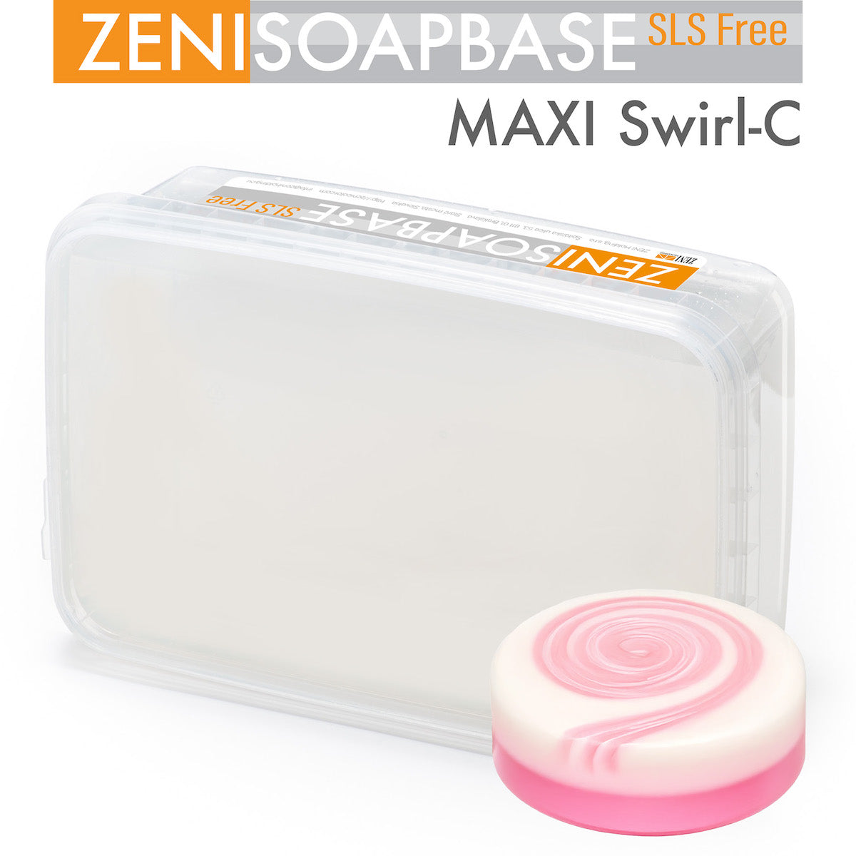 Base per sapone trasparente Swirl-C senza SLS, per effetti vorticosi