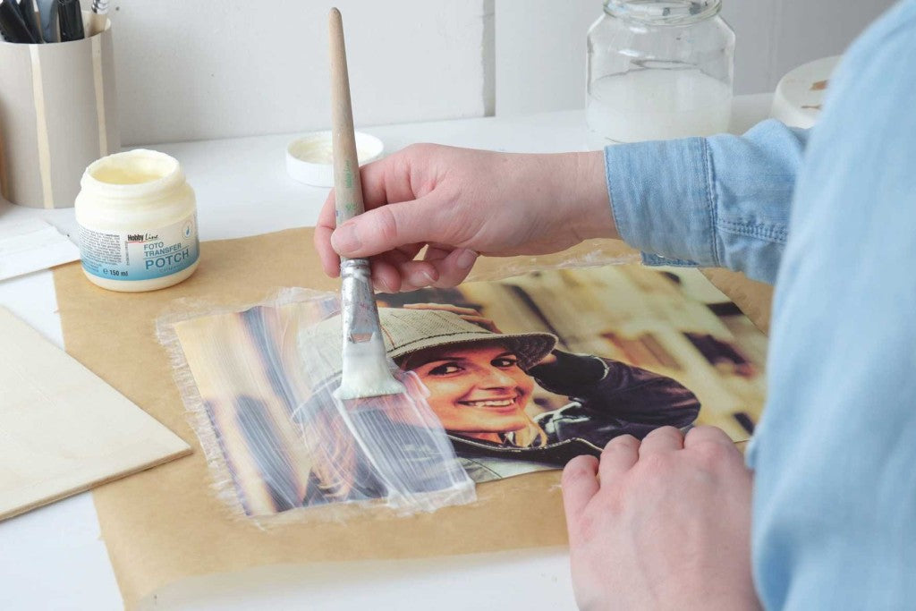 KREUL Foto Transfer Potch 150 ml – Soluție pentru Transfer Imagini pe Lemn, Textil, Sticlă, Lumânări și Ceramică