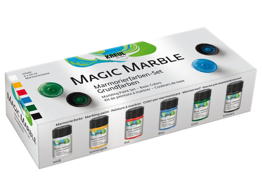 Kreul Magic Marble Basic Paint - Set di 6 colori x 20 ml