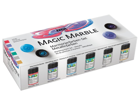Vernice metallizzata Kreul Magic Marble - Set di 6 colori x 20 ml