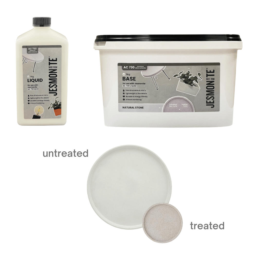 Jesmonite AC730 DUO SET 500ml + 2,5kg Nero carbone