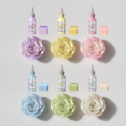 Set Lac Colorat Lucios pentru Lumânări, 6 Culori Pastel