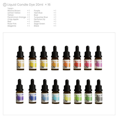 Colorant Lichid pentru Lumânări, 16 Culori Concentrate, 20 ml