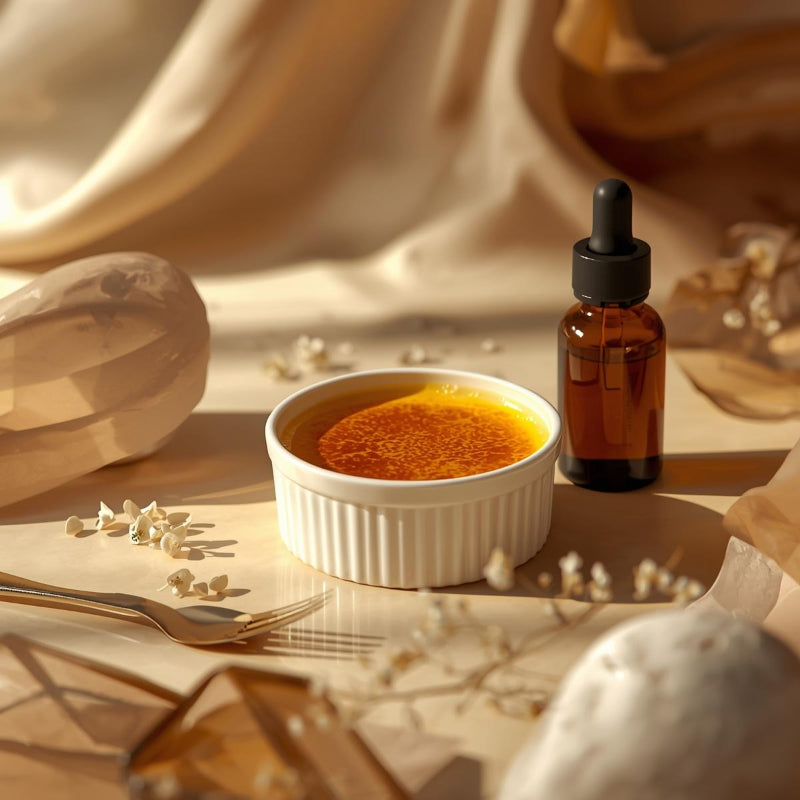 Ulei parfumat Crème Brûlée cu aromă intensă de zahăr caramelizat și frișcă vanilată