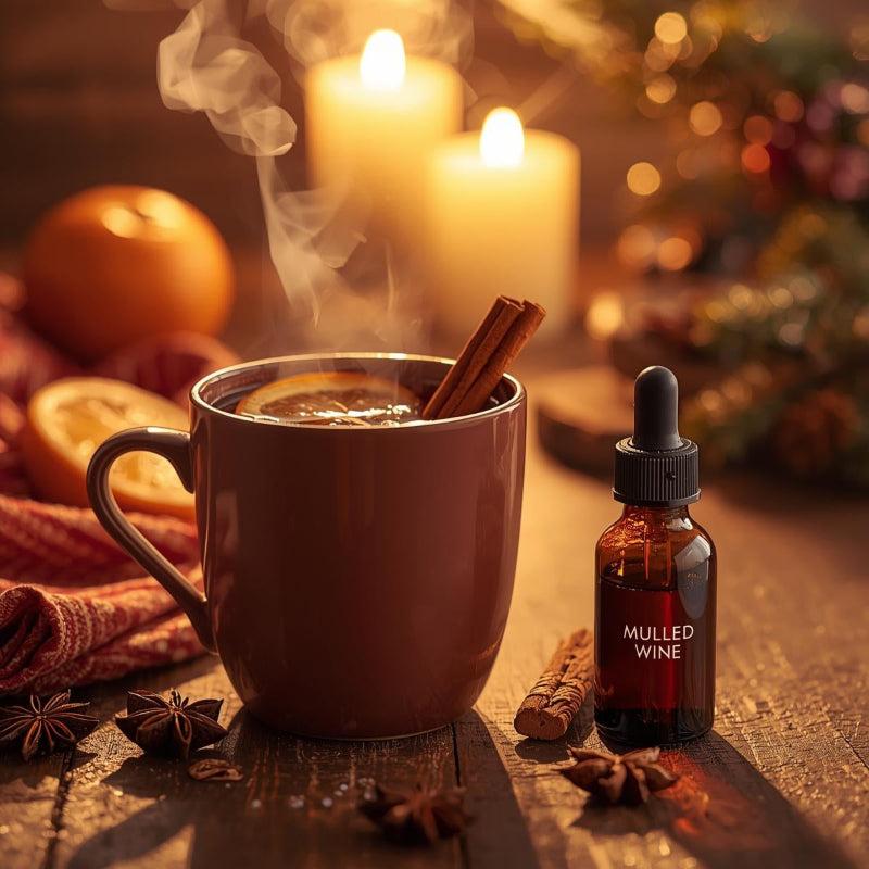 Ulei parfumat Vin Fiert cu note condimentate de scorțișoară, vin roșu și portocală dulce