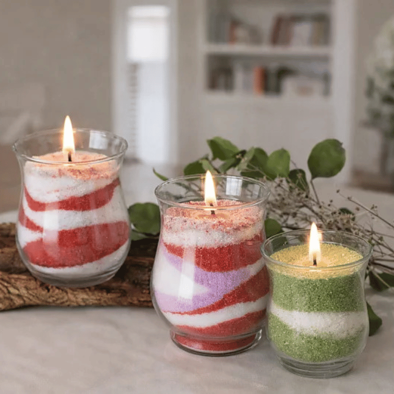 Ceara Nisip pentru Lumânări cu Fitil Inclus - Granule Decorative