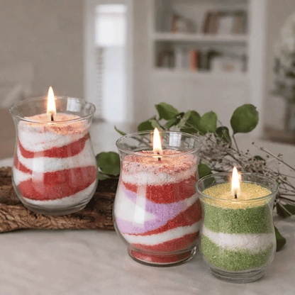 Ceara Nisip pentru Lumânări cu Fitil Inclus - Granule Decorative