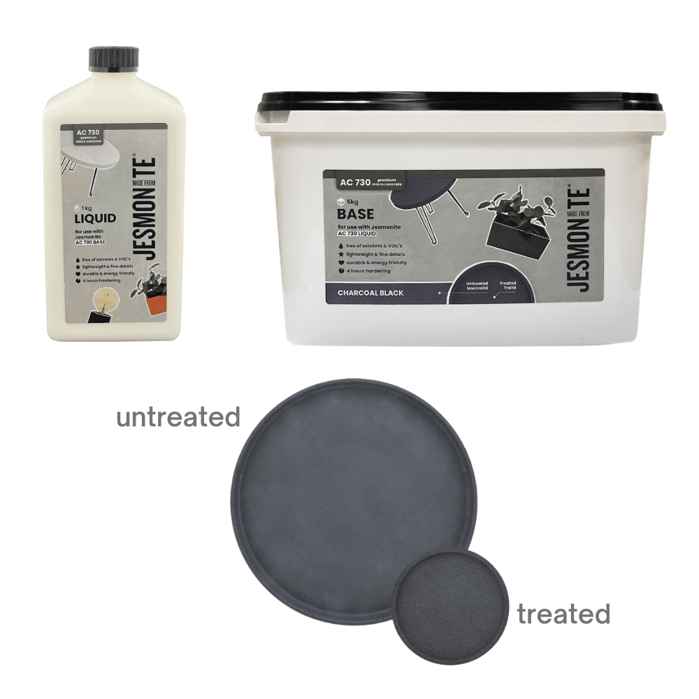 Jesmonite AC730 DUO SET 500ml + 2,5kg Nero carbone