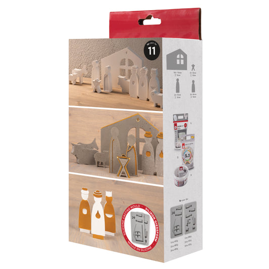 Matriță din Silicon – Set 2 Piese Iesle cu 11 Forme - Rayher