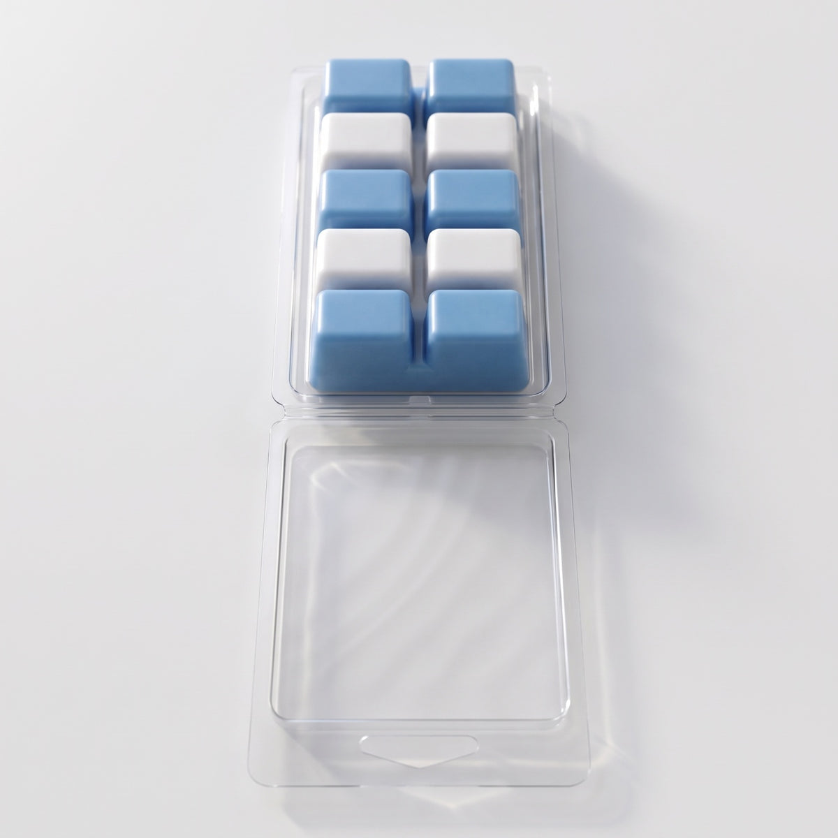 Matriță clam shell snap bar 10 cuburi pentru wax melts, vedere de ansamblu