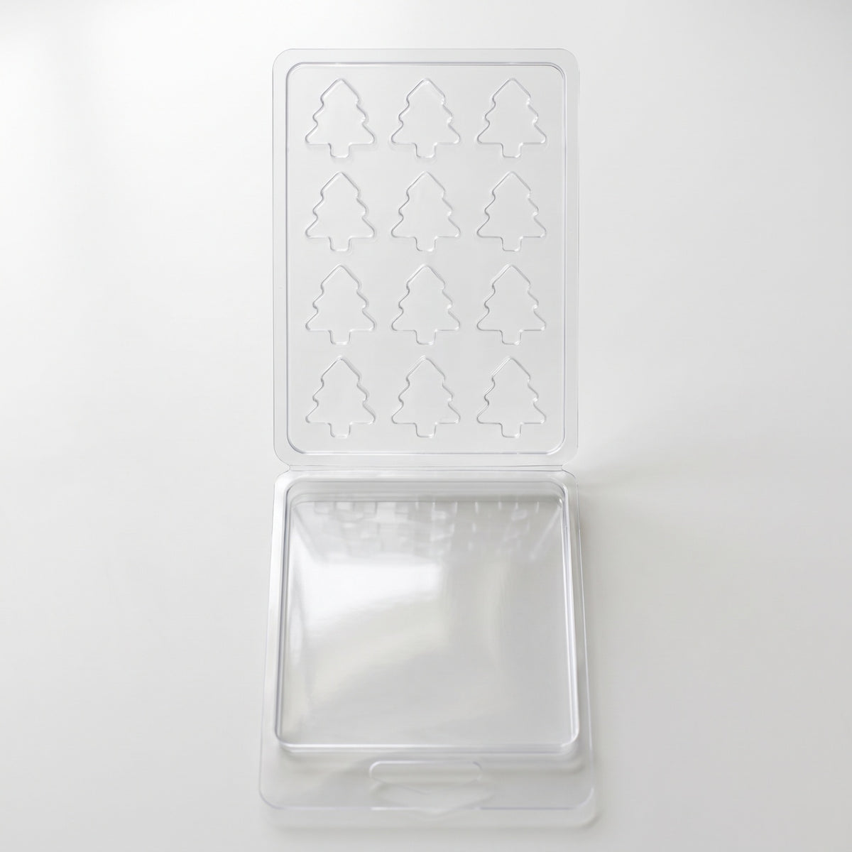Detaliu matriță clam shell 12 brăduți pentru wax melts