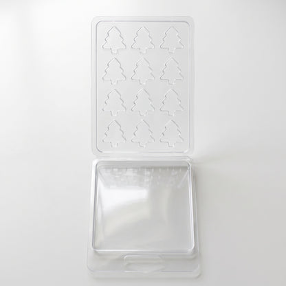 Detaliu matriță clam shell 12 brăduți pentru wax melts