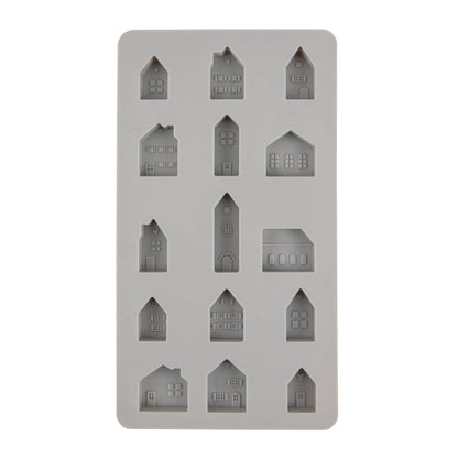 Matriță din Silicon – 15 Mini Căsuțe Decorative, 14,5 x 26 cm - Rayher