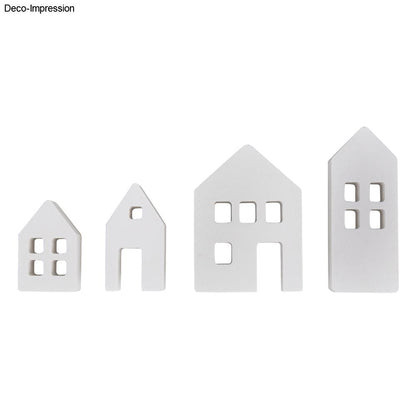 Matriță din Silicon – Căsuțe Luminate, 4 Forme Decorative