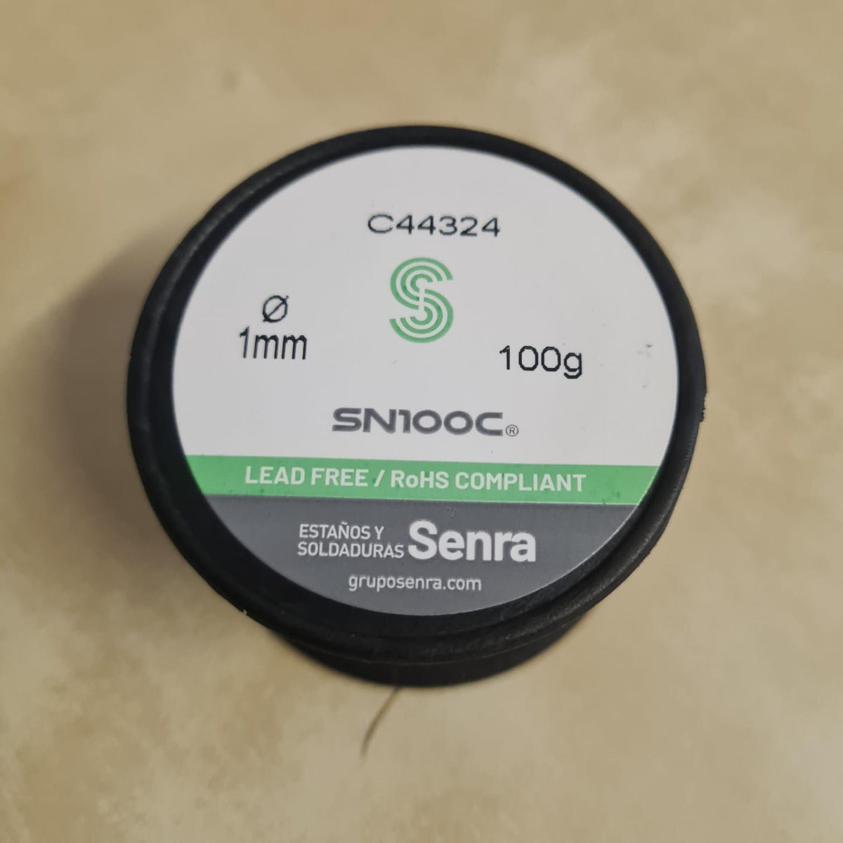 Rolă de sârmă de lipit SN100C fără plumb, 1 mm, 100 g